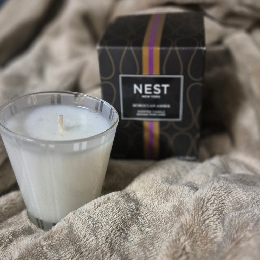 NEST New York Moroccan Amber Scented Candle Luxury Glass Jar 8.1oz New in Box